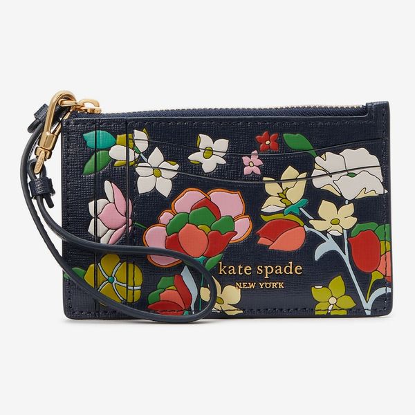 Kate Spade New York Morgan Embossed Floral Wristlet Card Case