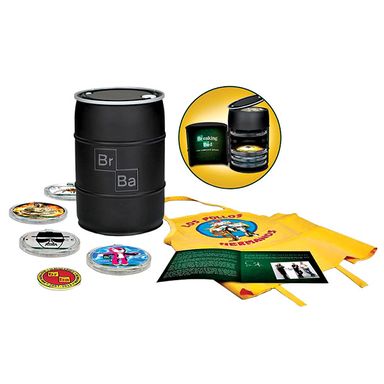 Breaking Bad: The Complete Series
Even without the Blu-rays, special features, and commemorative coins, this package is worth it for the Los Pollos Hermanos apron ($210 at Barnes & Noble, 555 Fifth Ave., at 46th St.; 212-697-3048).