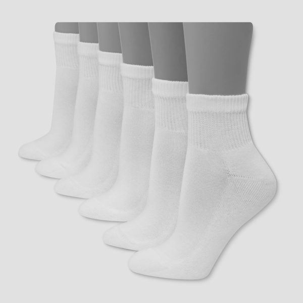Hanes Premium Women's Cushioned Ankle Socks