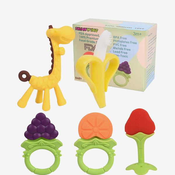 Think Wing Baby Teething Toys 5-Pack
