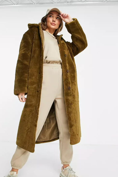 WOMEN FASHION Coats NO STYLE Beige M discount 96% Springfield Long coat 