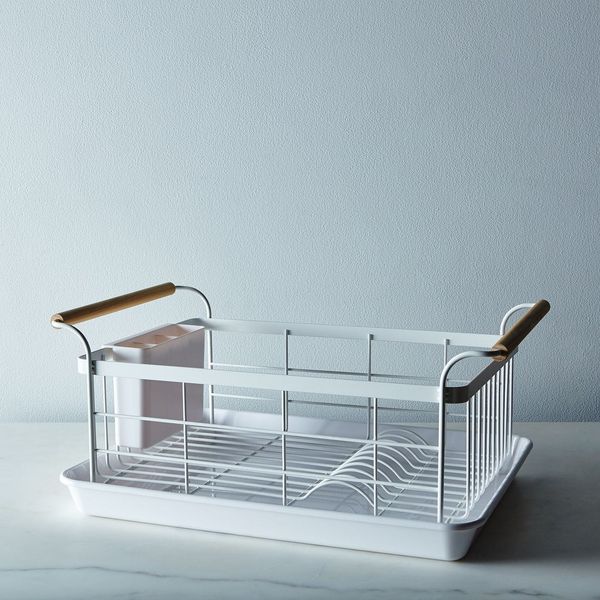 Yamazaki Home Wood-Handled Dish Rack