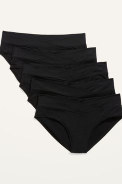 Old Navy Maternity 5-Pack Low-Rise Supima-Cotton-Blend Below-Bump Bikini Underwear