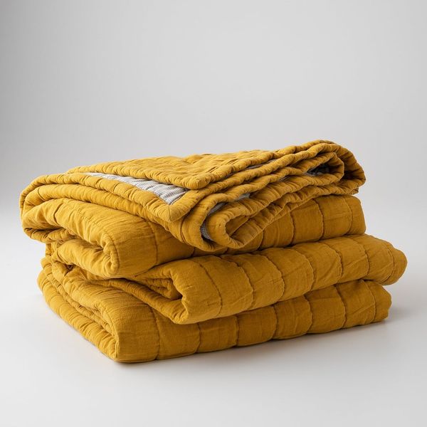 Schoolhouse Channeled Cotton Quilt