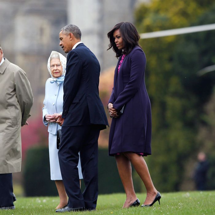 Michelle Obama at Windsor Castle.