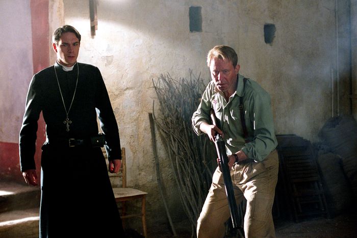 EXORCIST: THE BEGINNING, James D’Arcy, Stellan Skarsgard, 2004, (c) Warner Brothers/courtesy Everett