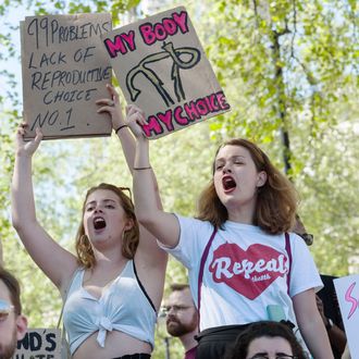 Pro-choice demonstrators in Ireland.