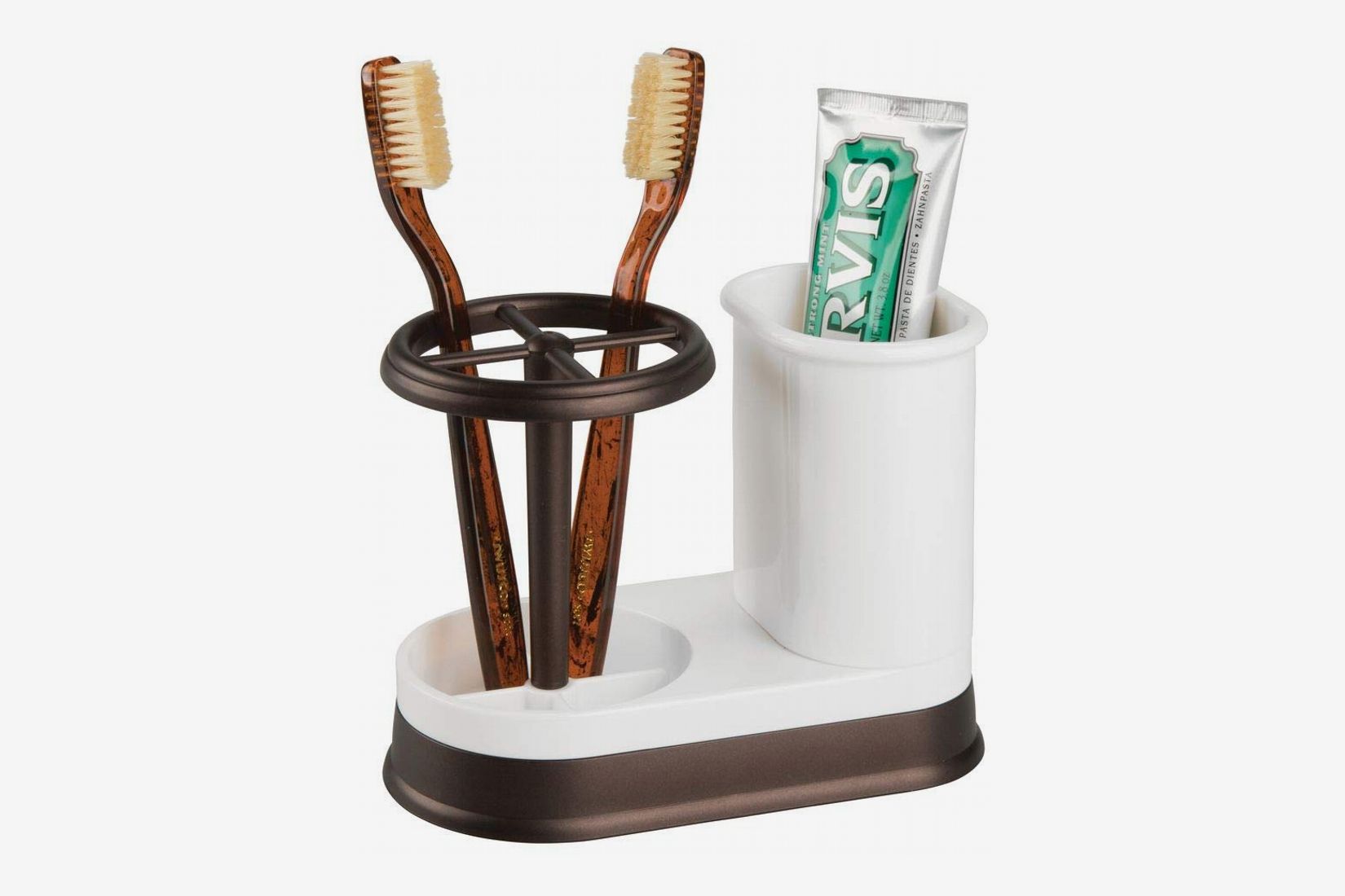 2 x Electric Toothbrush Holder Wall Mounted & Freestanding Bathroom Organiser 