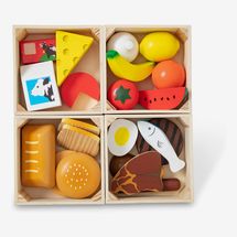 Melissa & Doug Food Groups - 21 Wooden Pieces and 4 Crates