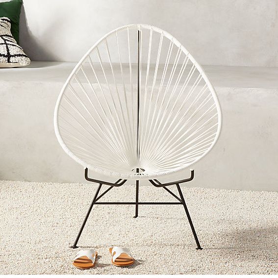 CB2 Acapulco White Outdoor Chair