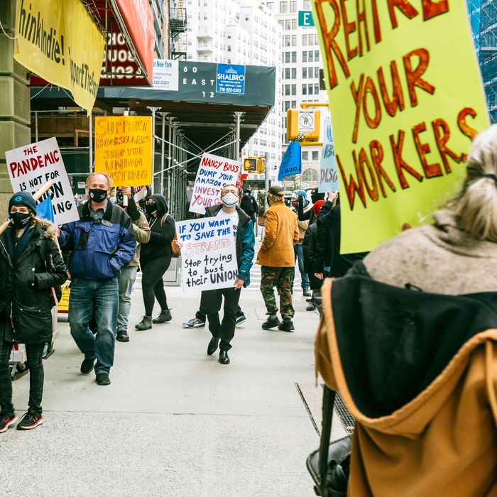 NEW YORK, NY - FEBRUARY 12: Animal Rights Protesters holding signs