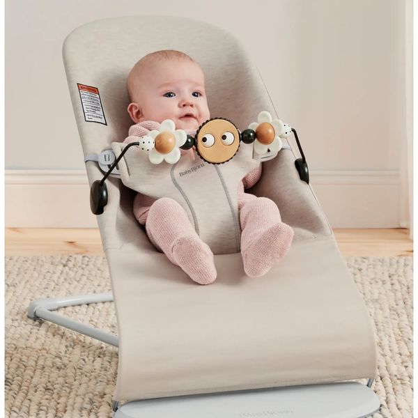 BabyBjörn Bouncer Bliss Convertible Jersey Baby Bouncer & Toy Bundle