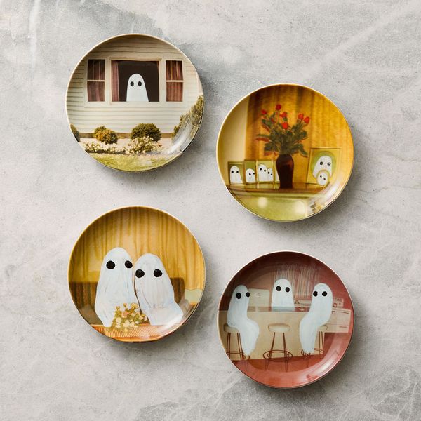 West Elm Angela Deane Ghosts Appetizer Plate Sets