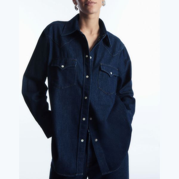 COS Oversized Denim Western Shirt