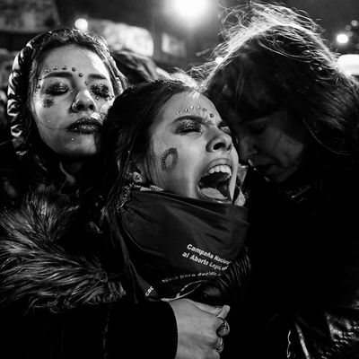 Abortion activists in Argentina.
