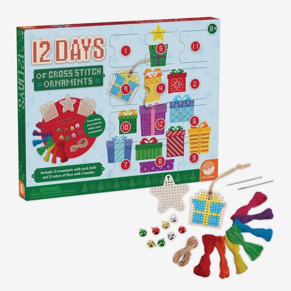 MindWare 12 Days of Cross-Stitch Ornaments Advent Calendar