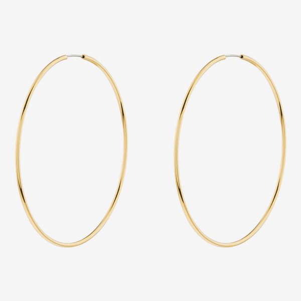Gold-plated Medium Hoop Earrings