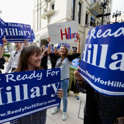 BEVERLY HILLS, CA - MAY 08: Volunteers with the national organization 