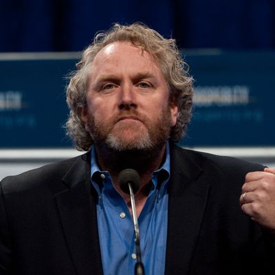 Andrew Breitbart, editor and founder of BigGovernment.com political website, speaks at a 