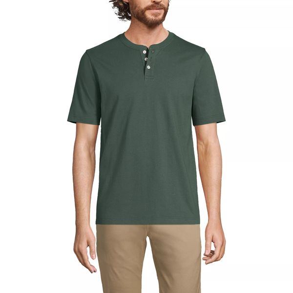 Lands’ End Men’s Short Sleeve Super-T Henley