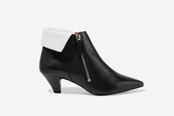 Tabitha Simmons + Equipment Chrissie two-tone leather ankle boots