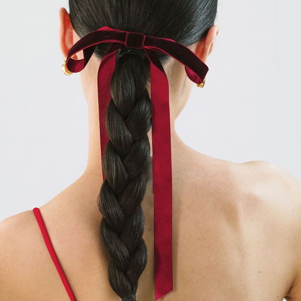 Jennifer Behr Aida Velvet Bow Barrette