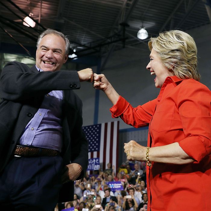 Hillary Clinton And Tim Kaine Are Best Friends Now