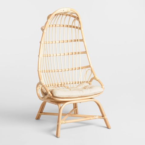 Natural Rattan Fallon Cocoon Chair With Cushion