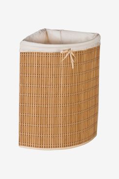 Honey-Can-Do Bamboo Wicker Corner Hamper