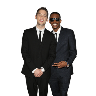 MELBOURNE, AUSTRALIA - APRIL 27: Malcolm Kelley and Tony Oller from MKTO arrive at the 2014 Logie Awards at Crown Palladium on April 27, 2014 in Melbourne, Australia. (Photo by Graham Denholm/WireImage)