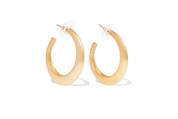 Kenneth Jay Lane Gold-tone hoop earrings