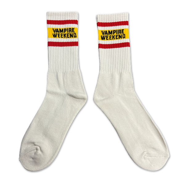 Vampire Weekend Logo Socks - Cream