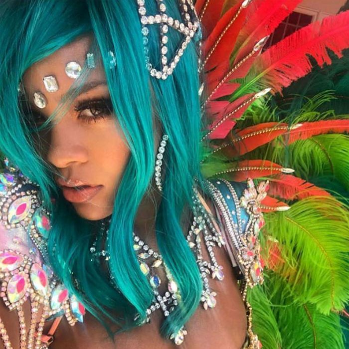 Rihanna Wore Feathers and Crystals to Crop Over Festival