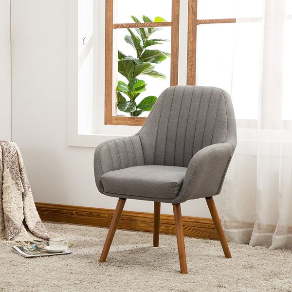 Roundhill Furniture Tuchico Contemporary Fabric Chair, Tan