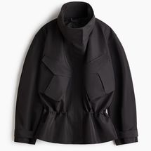 Hooded Peplum Jacket