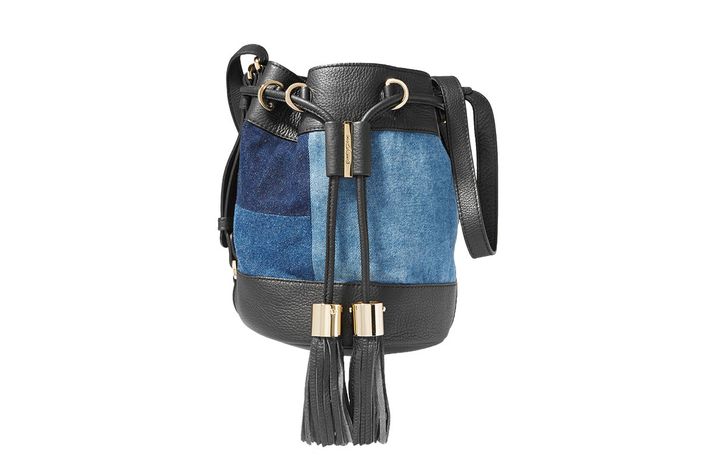 Chloé Small Vicki Denim Bucket Bag - Blue