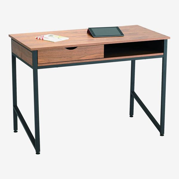 Safco Products Studio Single Drawer Desk, Black
