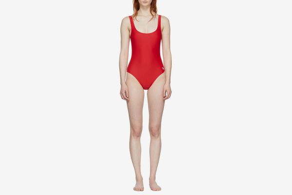 Maison Kitsune Red Swimsuit