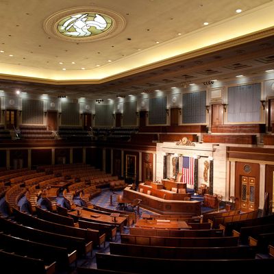 The empty House Chamber of the U.S. Capitol Building in Washington, D.C., is photographed on the morning of December, 8 2008. (Chuck Kennedy/MCT)