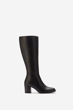Duo Boots Dalia Standard Knee High Boots in Black Leather