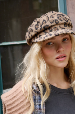 Free People 90’s Moss Leopard Cadet Hat
