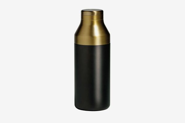 RBT by rabbit Cocktail Shaker With Integrated Strainer in Brass/Black
