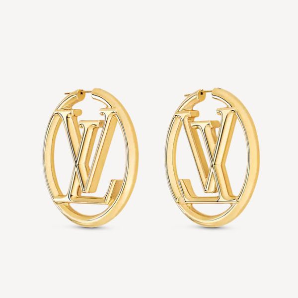 gold louis vuitton earrings hoops