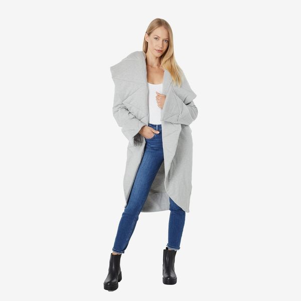 Norma Kamali Quilted Shawl Collar Coat