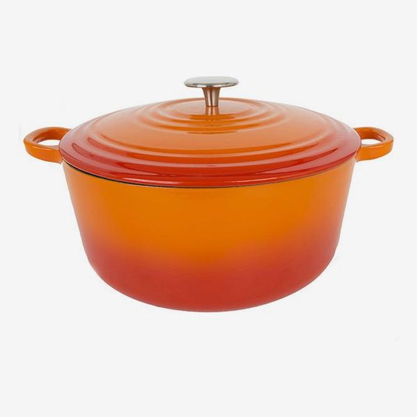 Vogue Orange Round Cast Iron Gratin Dish 