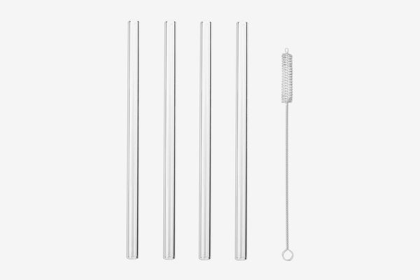 Hiware Glass Smoothie Straws Extra 1/2” Wide X 10” Long