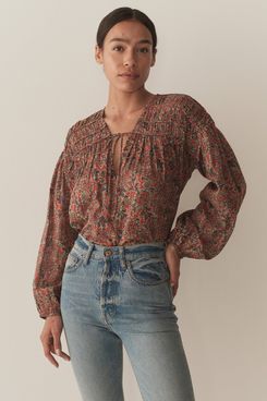 Dôen Renelle Top in L’Orange Soleil Fleurit