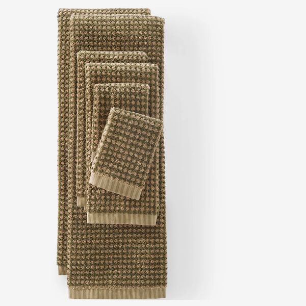 Lands' End Quick-Dry Cotton Textured Gingham 6-Piece Towel Set