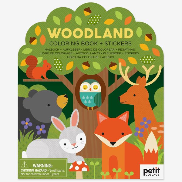 Petit Collage Coloring Book With Stickers