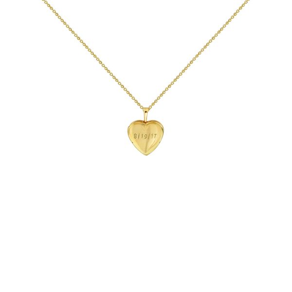 The M Jewelers The Hand Engraved Puff Heart Locket Necklace